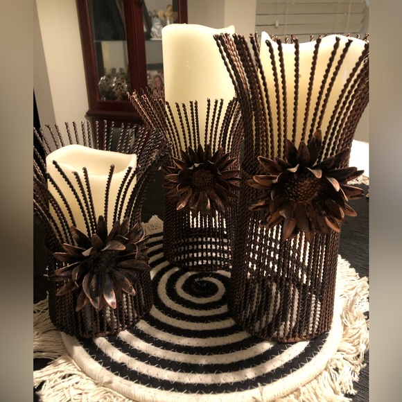 Other - Set of 3 Twisted Metal Candke Holders